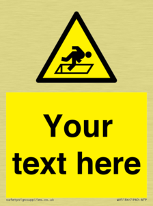 Custom Warning Hatch Sign